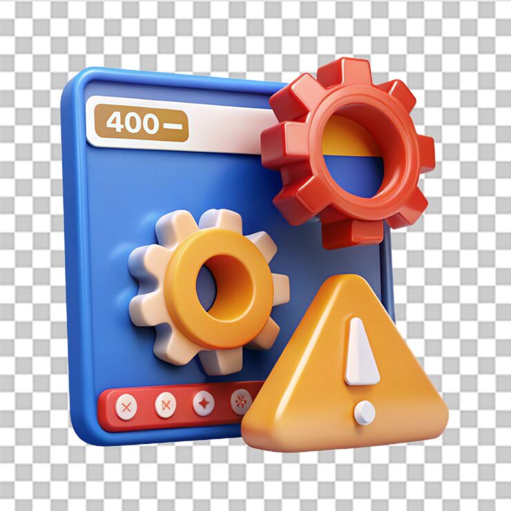 PSD 404 страница ошибки не найдена передачи плавающие обновления обслуживания системы концепция красный треугольник предупреждение предупреждение веб-браузер кодирование программы разработки программного обеспечения баннер веб-сайт 3d рендеринг иллюстрация