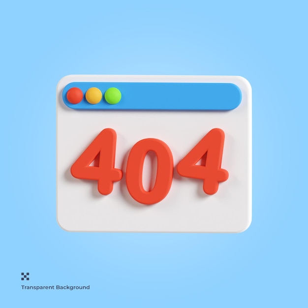 404 страница не найдена 3d значок