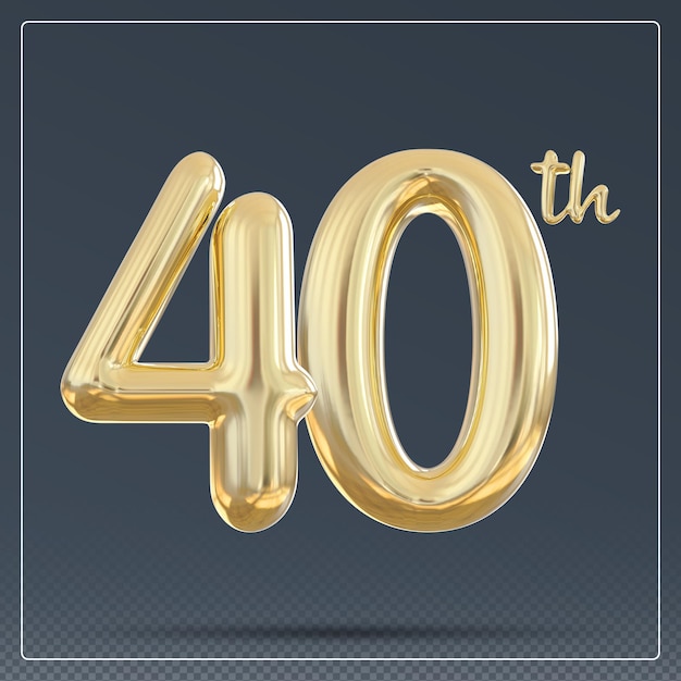 PSD numero di anniversario 40 anni oro