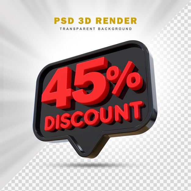 PSD 45-процентная скидка 3d