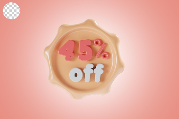 Sconto del 45% sul tema arancione