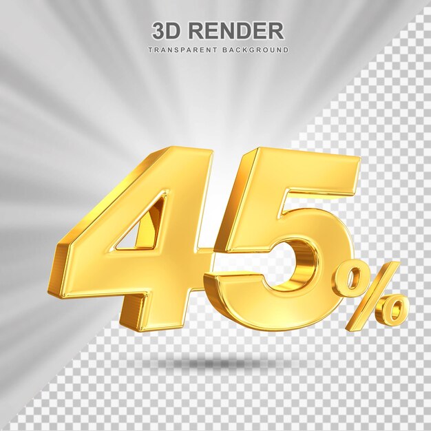 45 procent korting op 3D-goud