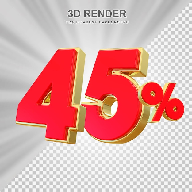 45 procent korting op Red Number