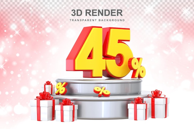 45 procent promotie met geschenk 3d