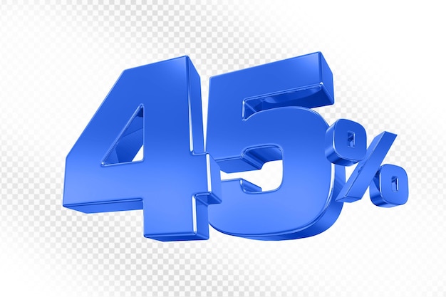45 procent zniżki na promocję niebieskiego 3D