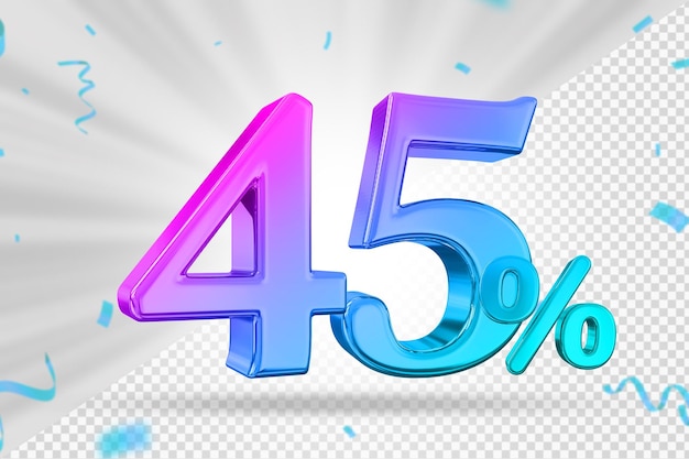 45 sale off discount