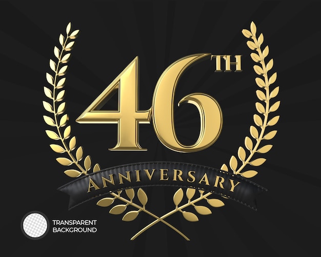 Логотип 46-й годовщины 3D