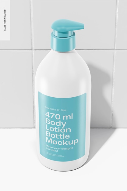 Mockup di bottiglia per lozione per il corpo da 470 ml