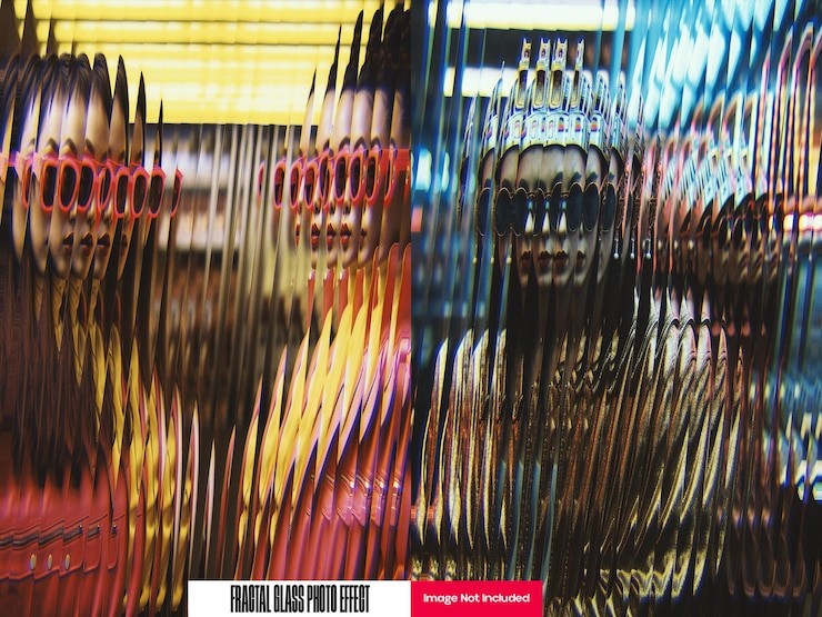 PSD フラクタル・グラス・フォト・エフェクト (ポスター)
