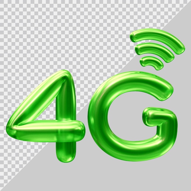 Логотип значка 4g с 3d современным стилем