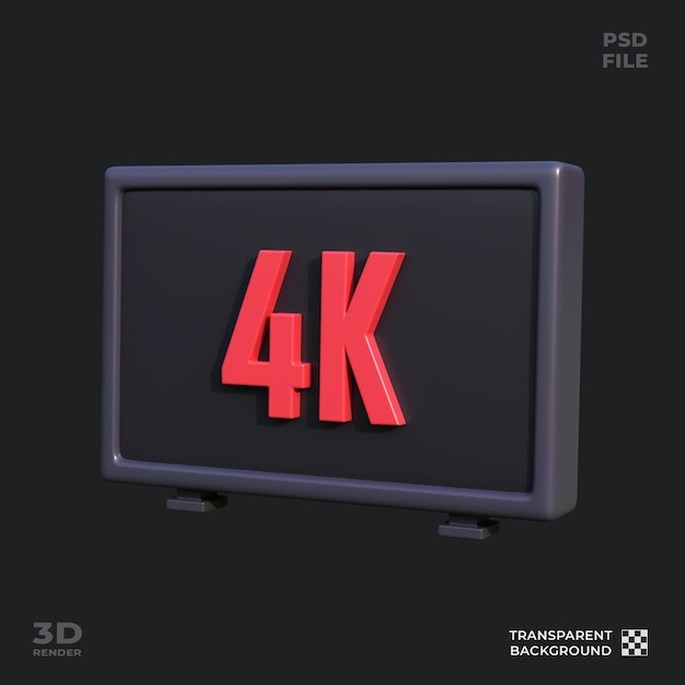 PSD 4k quality 3d icon illustration perfect for cinema theme ui design