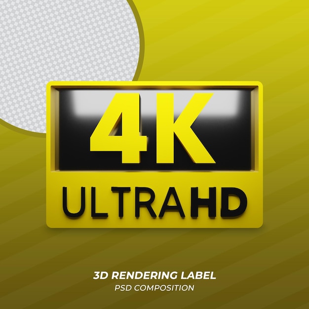 4k ultrahd 3d icon