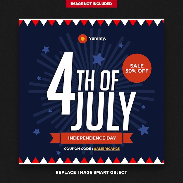 4th of july banner post