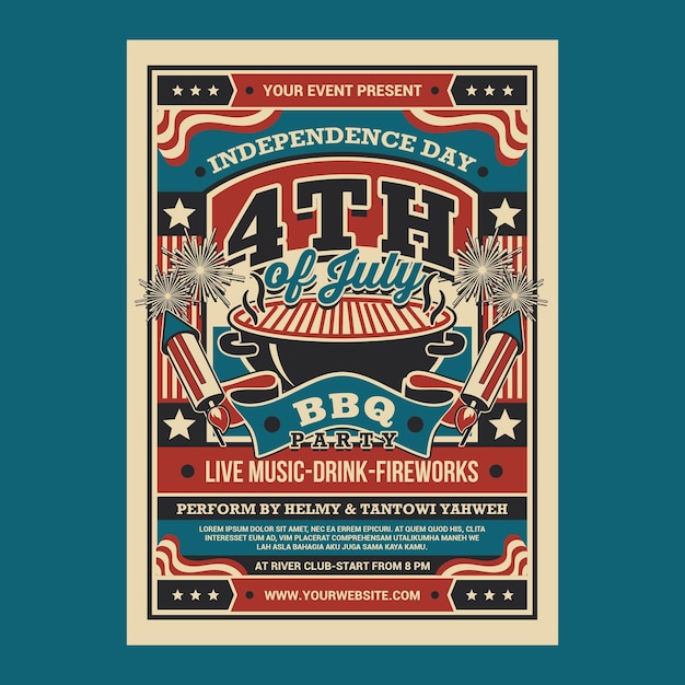 7월 4일 축제 BBQ 파티