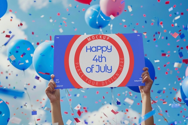 PSD 4th of july  celebration mockup