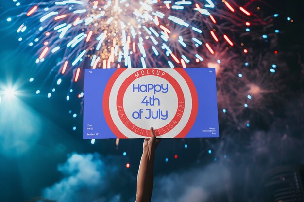 4th of july  celebration mockup