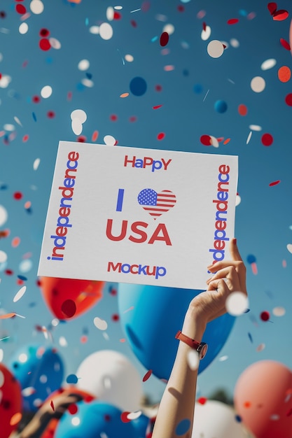 PSD 4th of july  celebration mockup