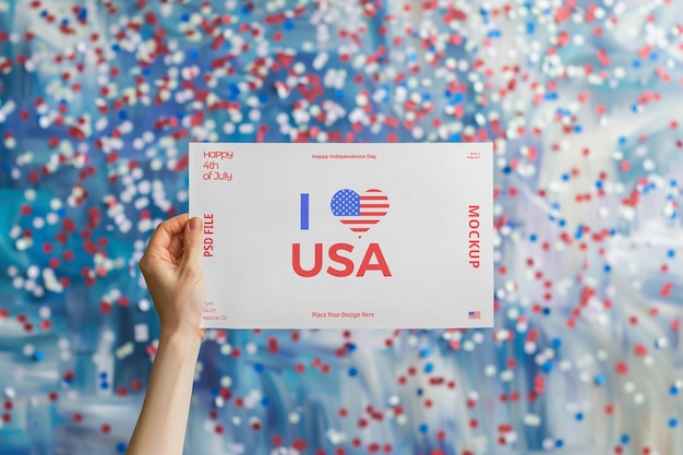 4th of july  celebration mockup