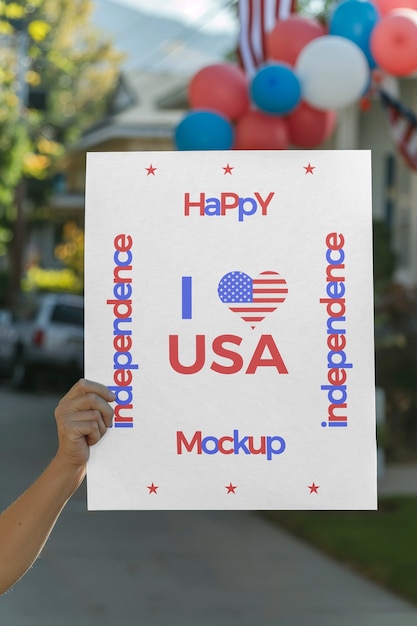 PSD 4th of july  celebration mockup