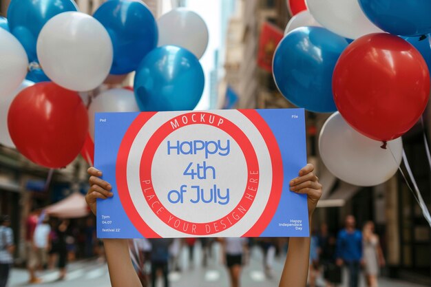 4th of july  celebration mockup