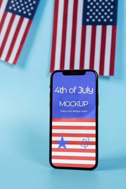 PSD 4th of july device mockup device