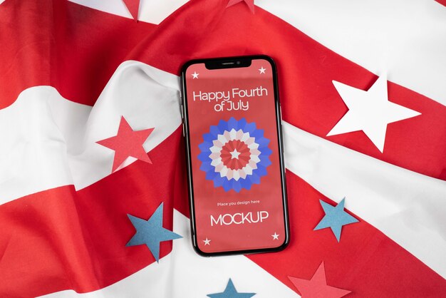 PSD 4th of july device mockup device