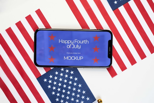 PSD 4th of july device mockup device