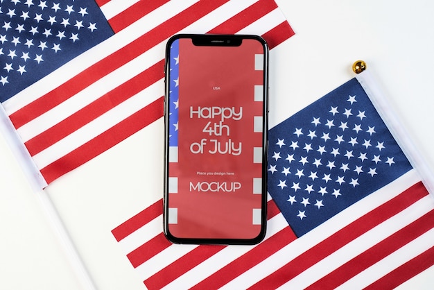 PSD 4th of july device mockup device