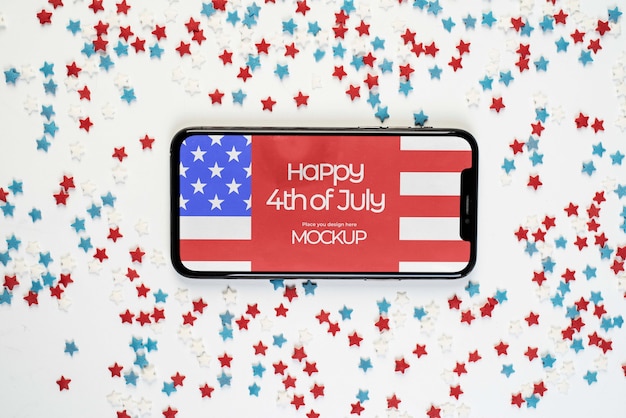 4th of july device mockup device