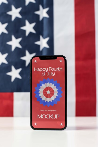 PSD 4th of july device mockup device