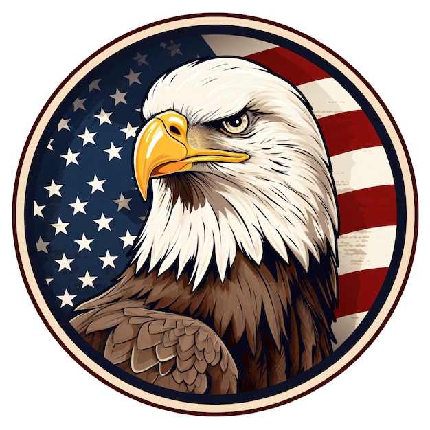 PSD 4th of july eagle badge