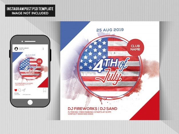 4th of july flyer template