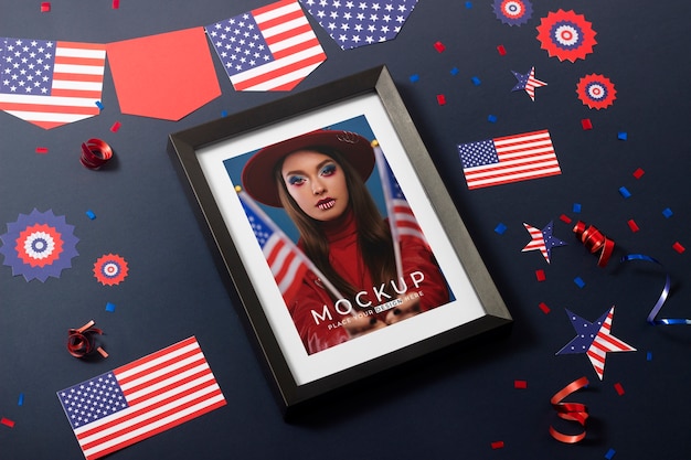 PSD 4th of july frame mockup