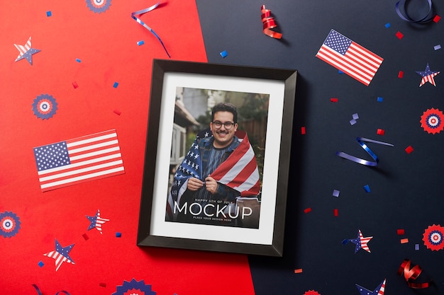 4th of july frame mockup