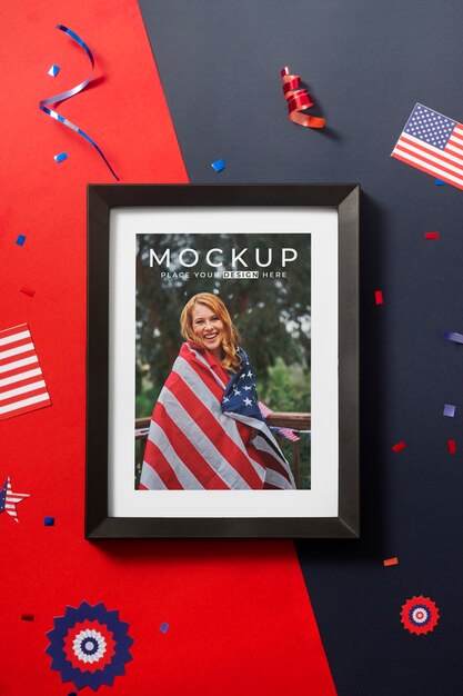 PSD 4th of july frame mockup