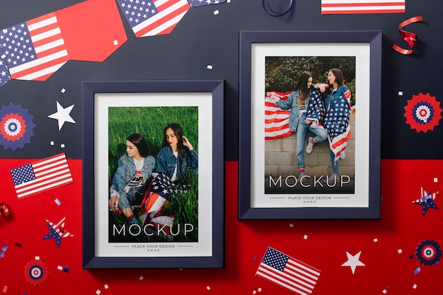 PSD 4th of july frame mockup