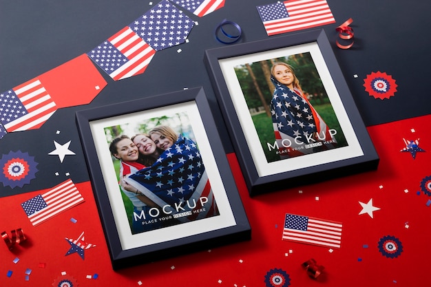 PSD 4th of july frame mockup