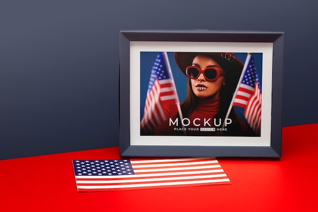 PSD 4th of july frame mockup