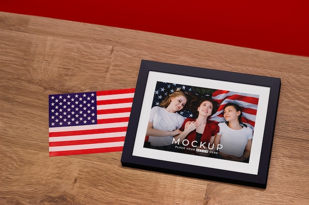 PSD 4th of july frame mockup