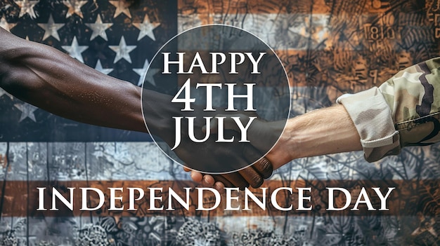 PSD 4th july of happy independence day background design template