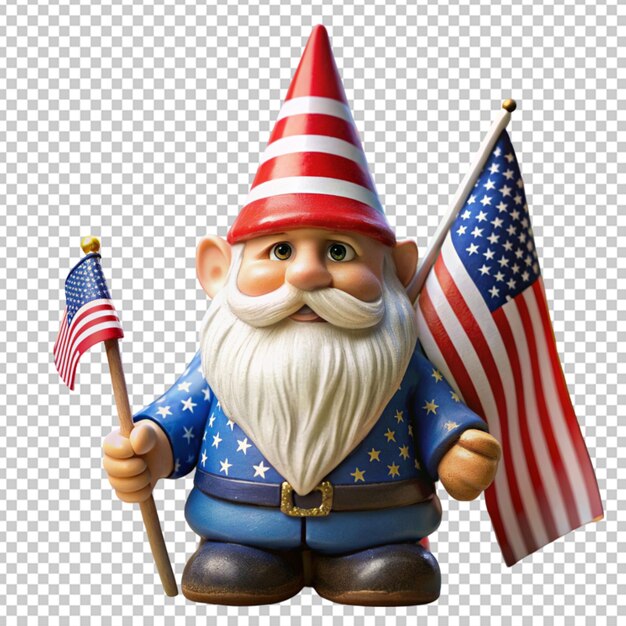 PSD 4th of july patriotic american gnome