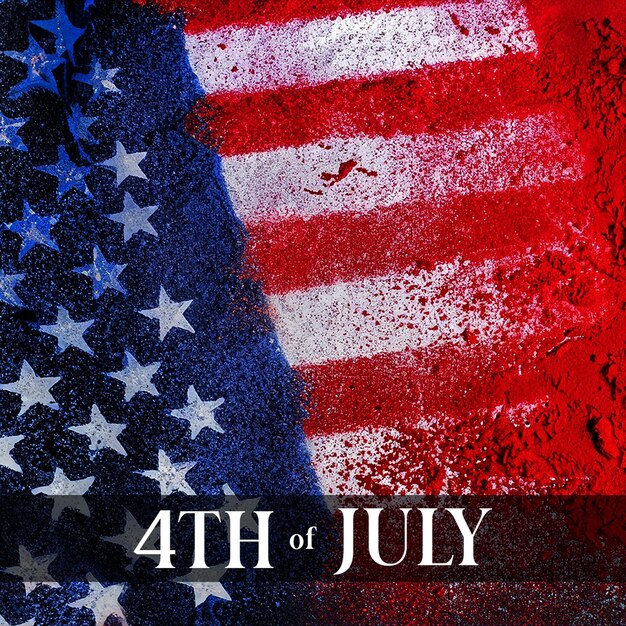 PSD 4th of july social media post template banner