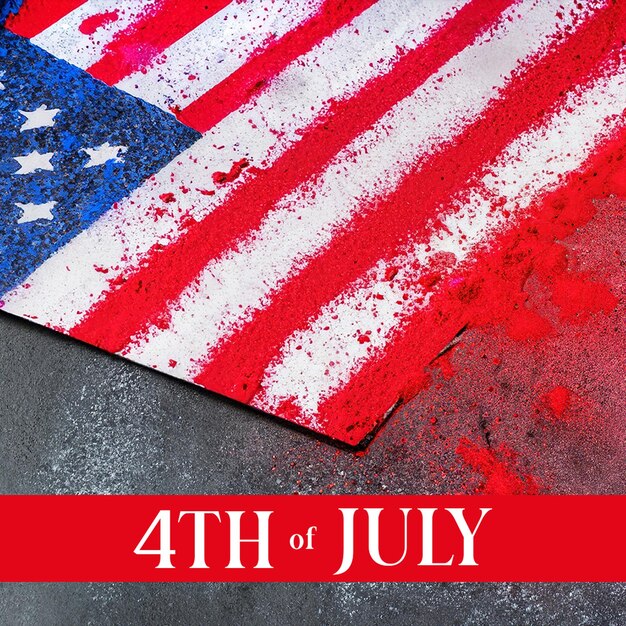 4th of july social media post template banner