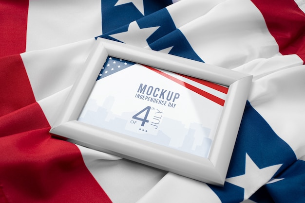 PSD 4th of july stationery mockup