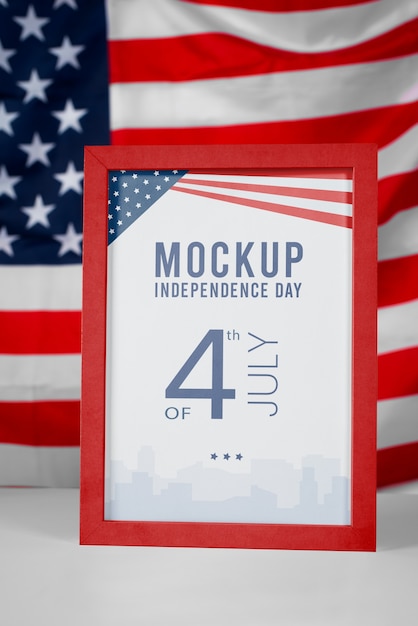 PSD 4th of july stationery mockup