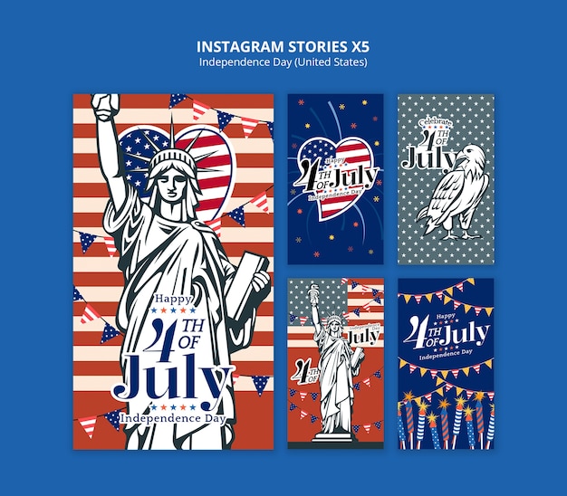PSD 4th of july template design