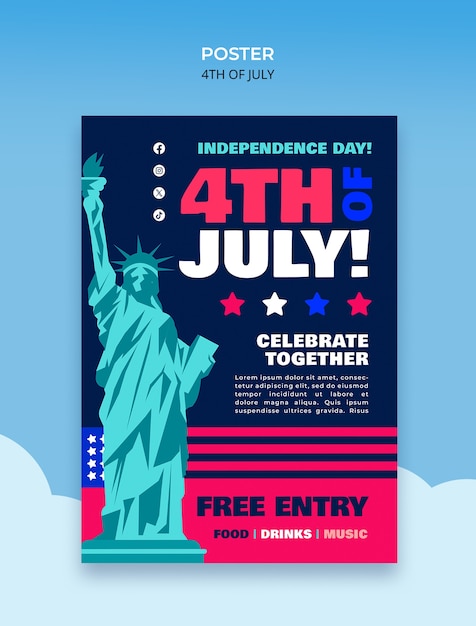 fourth of july photoshop template