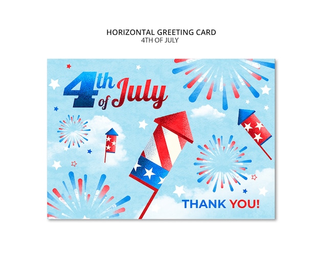 PSD 4th of july template design