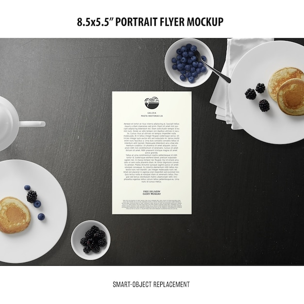 5.5x8.5'' Portrait Flyer Mockup