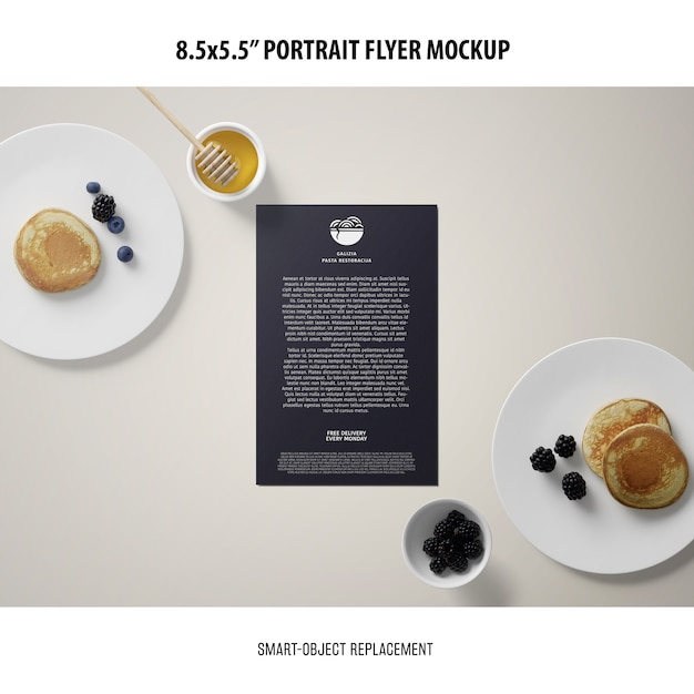 5.5x8.5'' Portrait Flyer Mockup